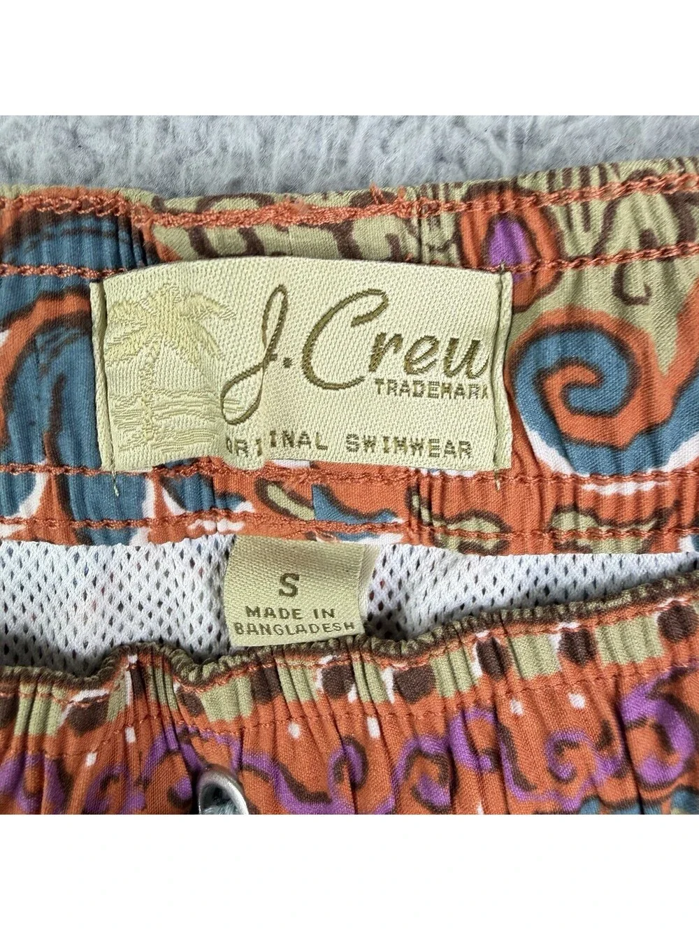 J.Crew Original Swimwear Aztec Print Mesh Lined Swim Trunks Men's Small (28x6)